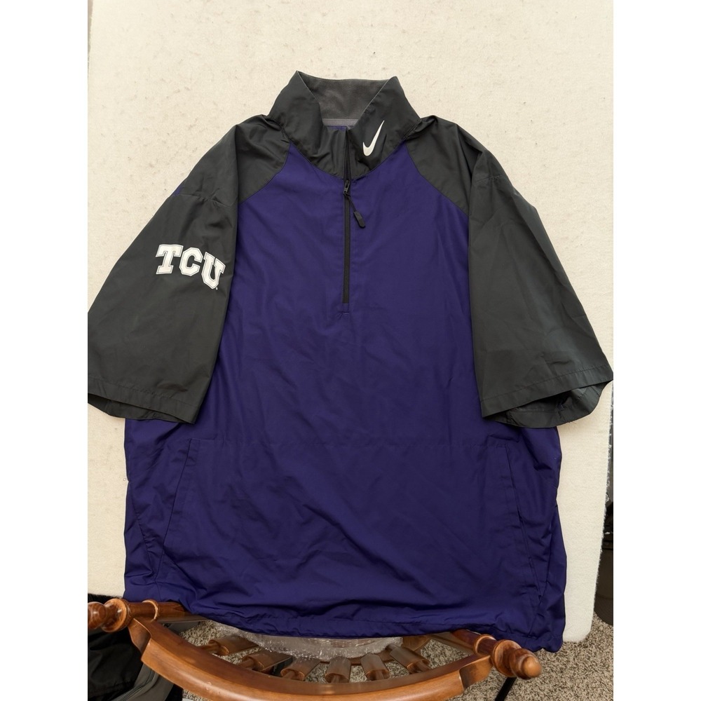 Nike‎ TCU Horned Frogs Windbreaker Warm Up Mens XL Football Team Issued RARE